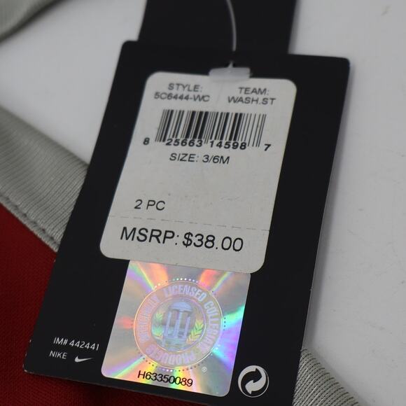 Nike Washington State University Football Jersey Matching Set Baby Size 3-6 Mos - Picture 3 of 8